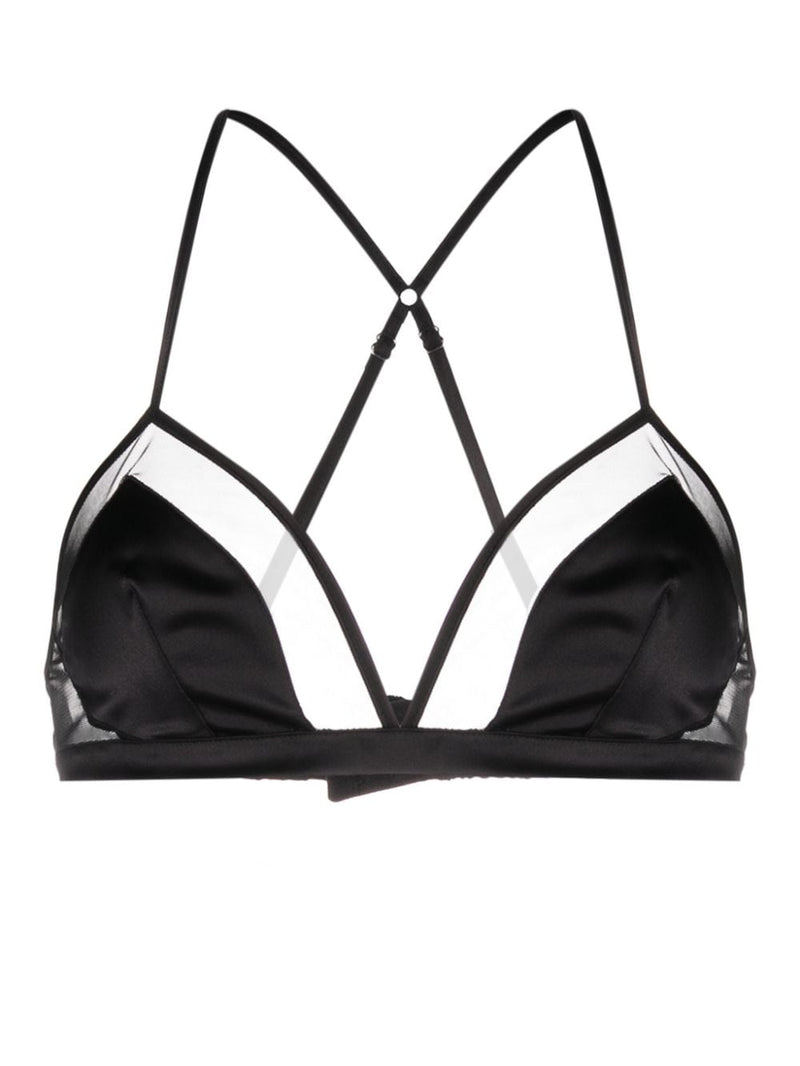 Dolce & Gabbana panelled tulle satin bra | Urbalenti™ NYC