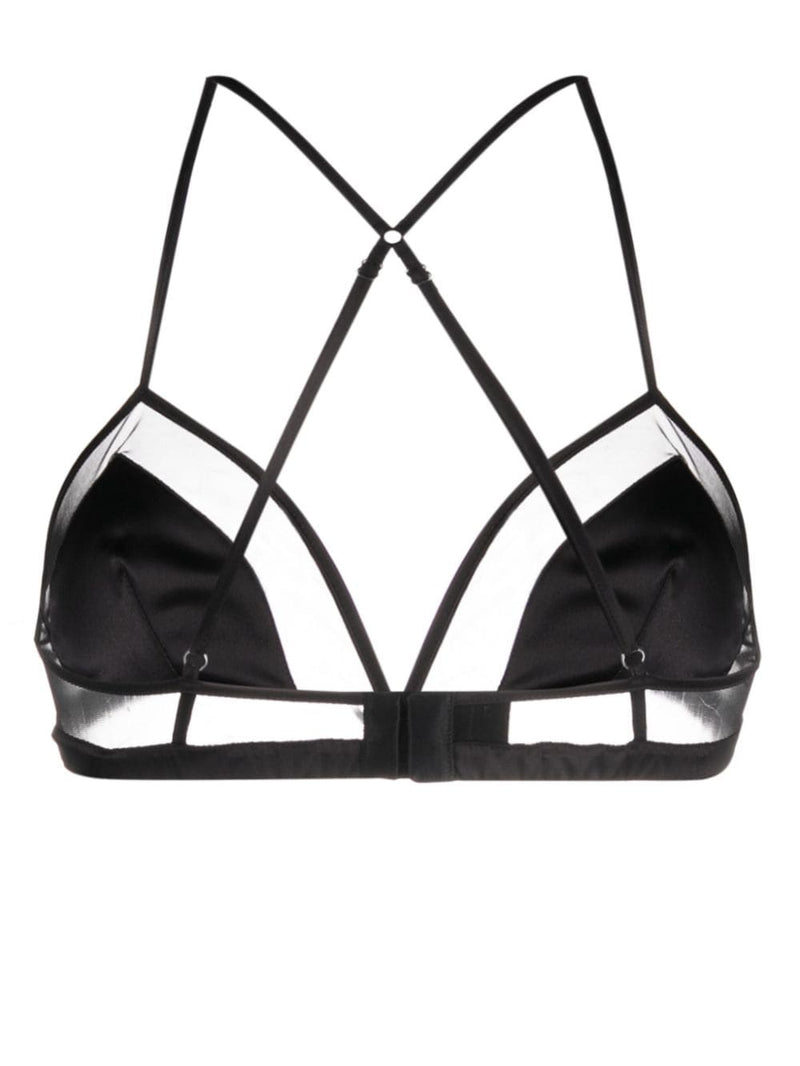 Dolce & Gabbana panelled tulle satin bra | Urbalenti™ NYC