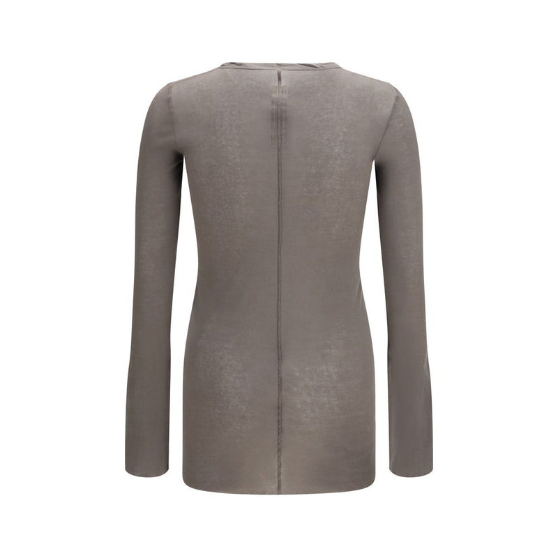 Rick Owens Brown Cotton Long Sleeve T-Shirt