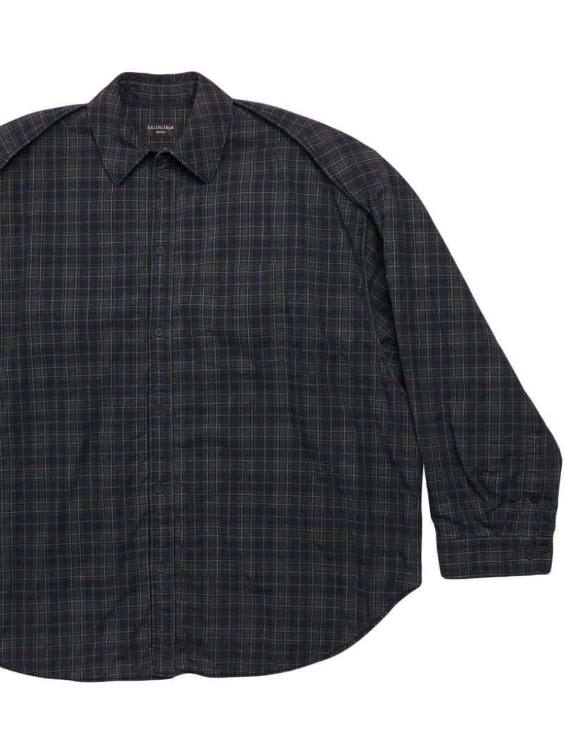 Balenciaga Checked pattern flannel shirt | Urbalenti™ NYC