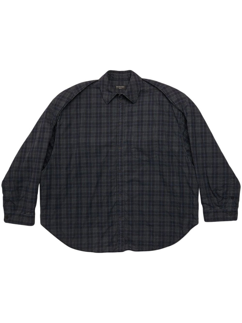 Balenciaga Checked pattern flannel shirt | Urbalenti™ NYC