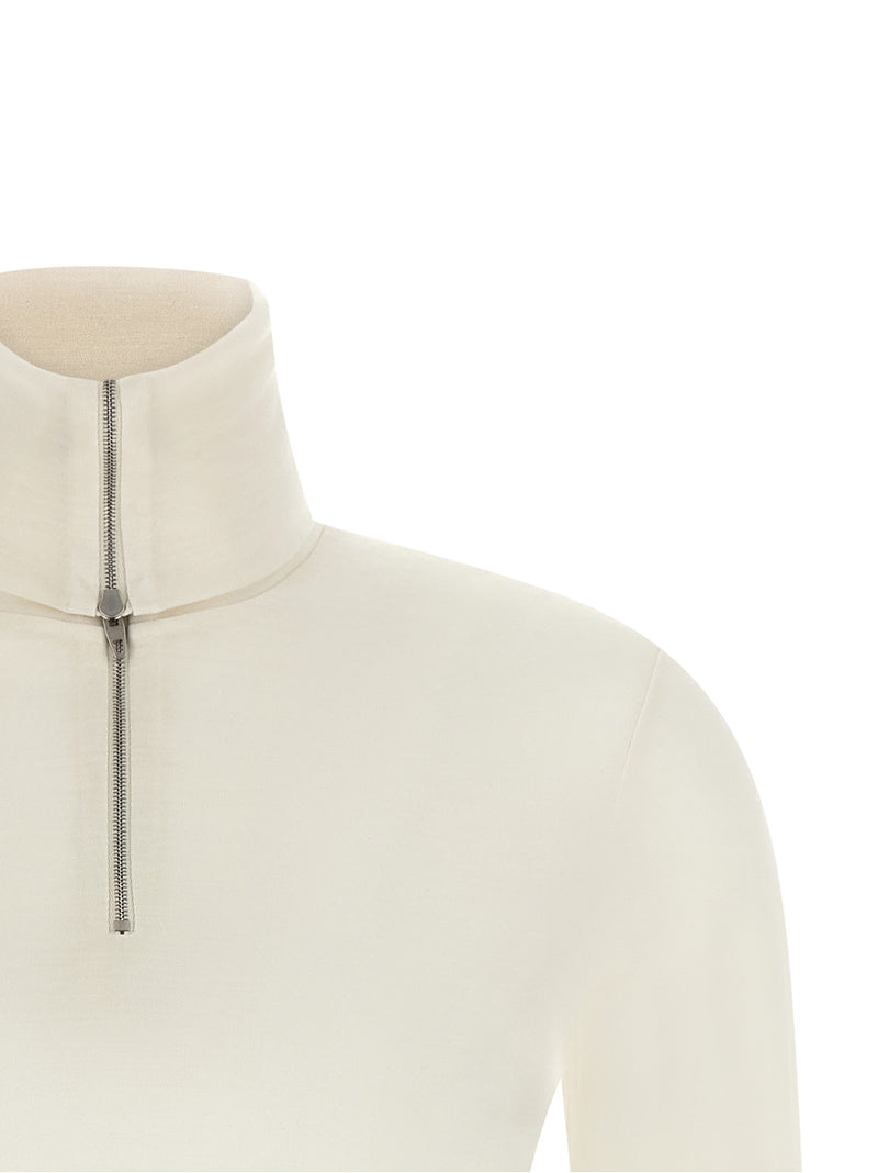 Jil Sander White Polyester Cardigan