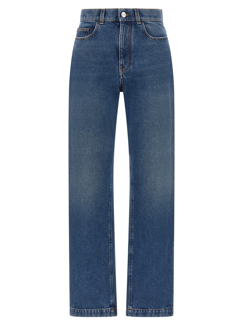 Marni Blue Cotton Straight-Leg Jeans