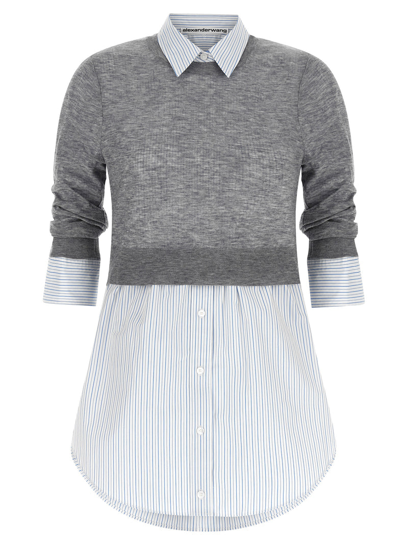 Alexander Wang Gray Wool Blouse