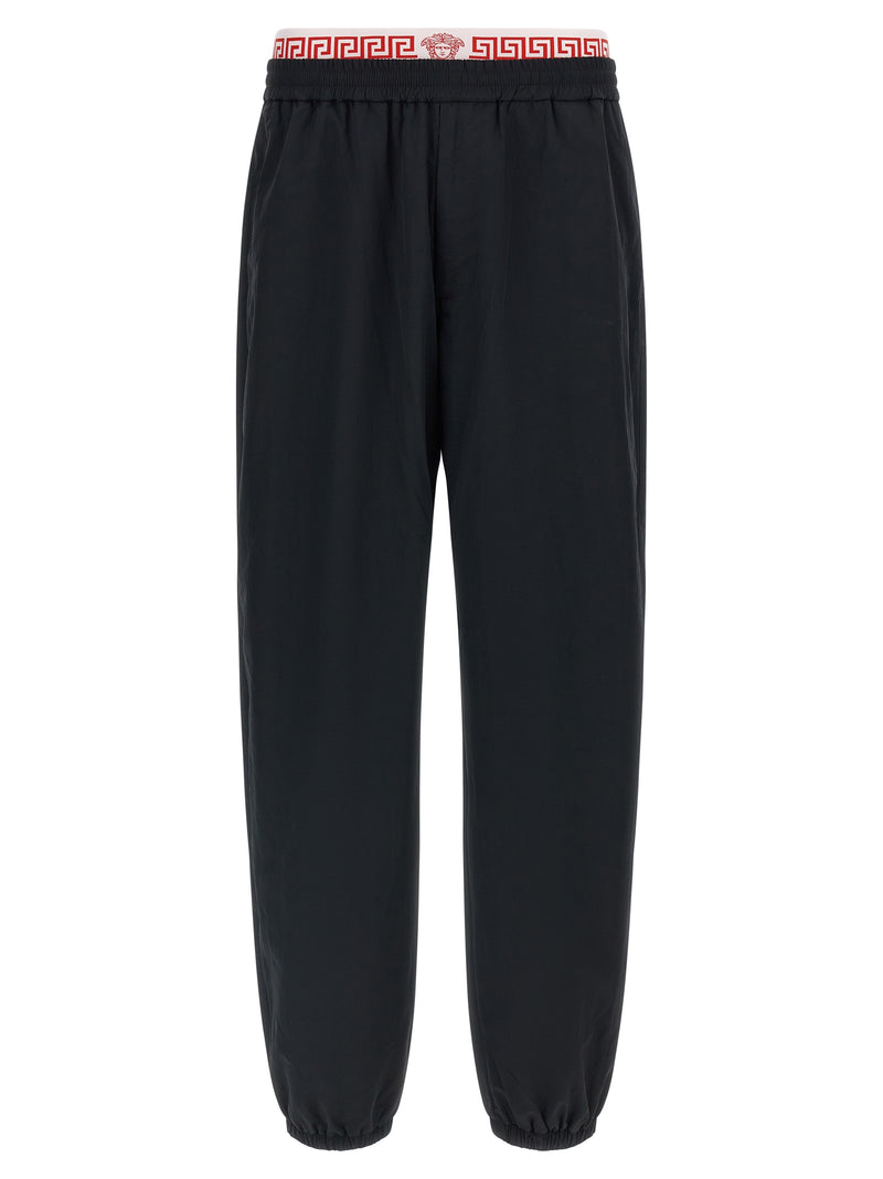 Versace Black Polyamide Joggers (Workout Pants)
