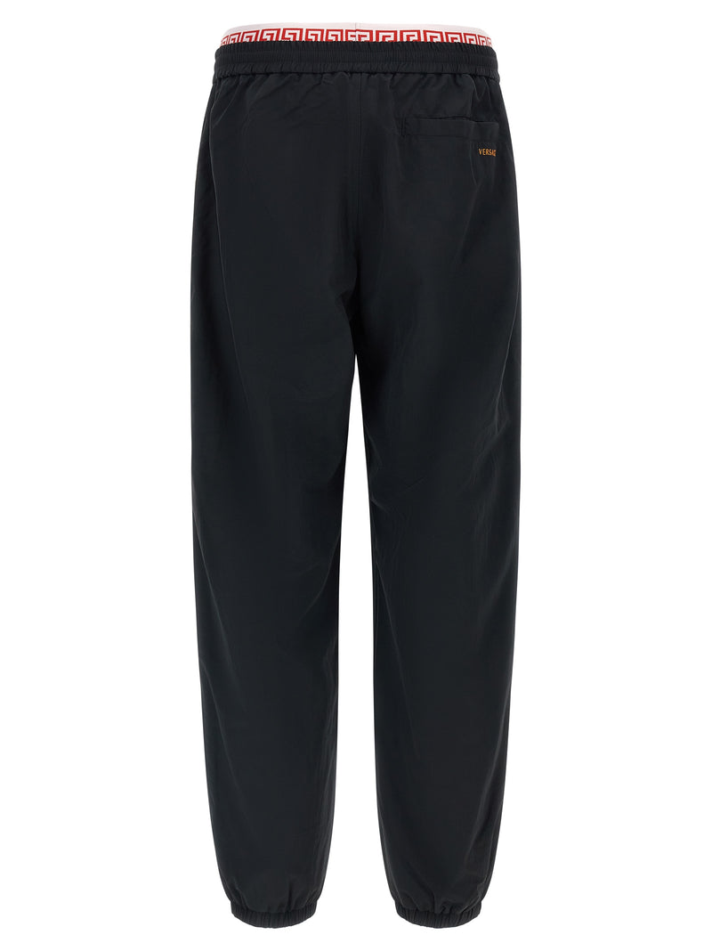Versace Black Polyamide Joggers (Workout Pants)
