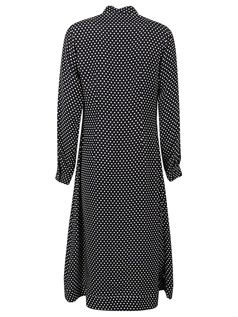 Crida Crida Polka dot silk midi dress