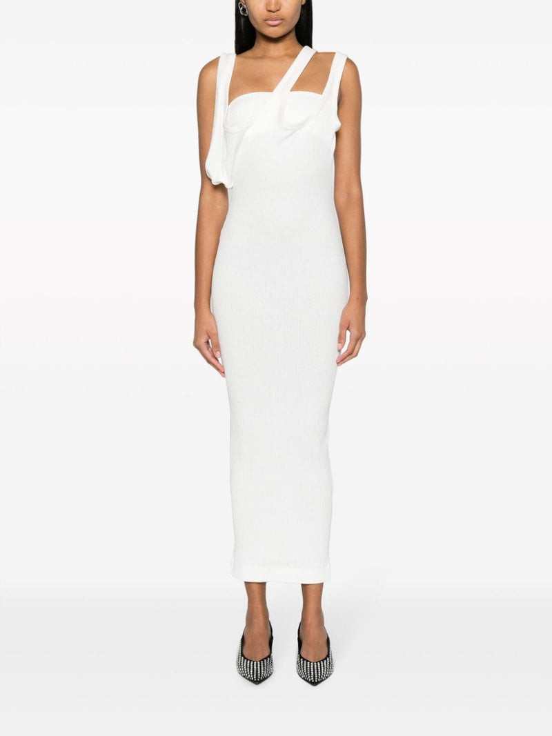 The Attico Ribbed jersey midi dress - Runway - Style 125J043001 | Urbale... | Urbalenti™ NYC