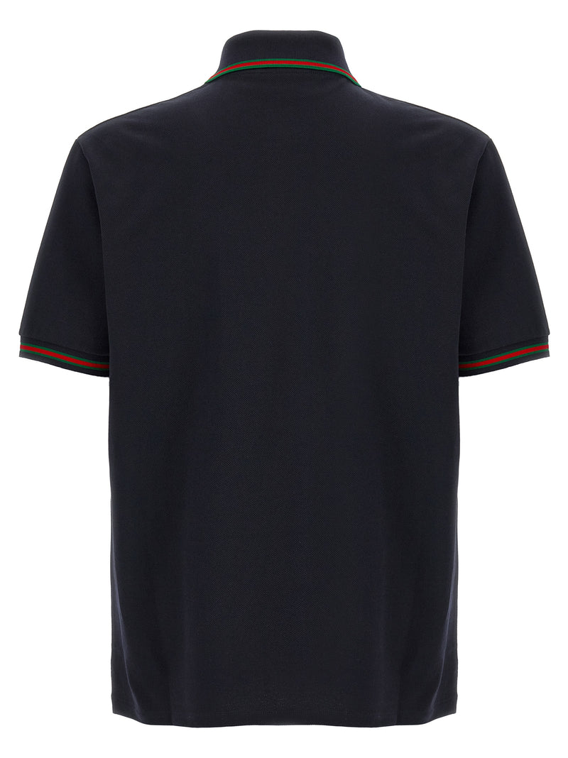 Gucci Blue Cotton Polo Shirt