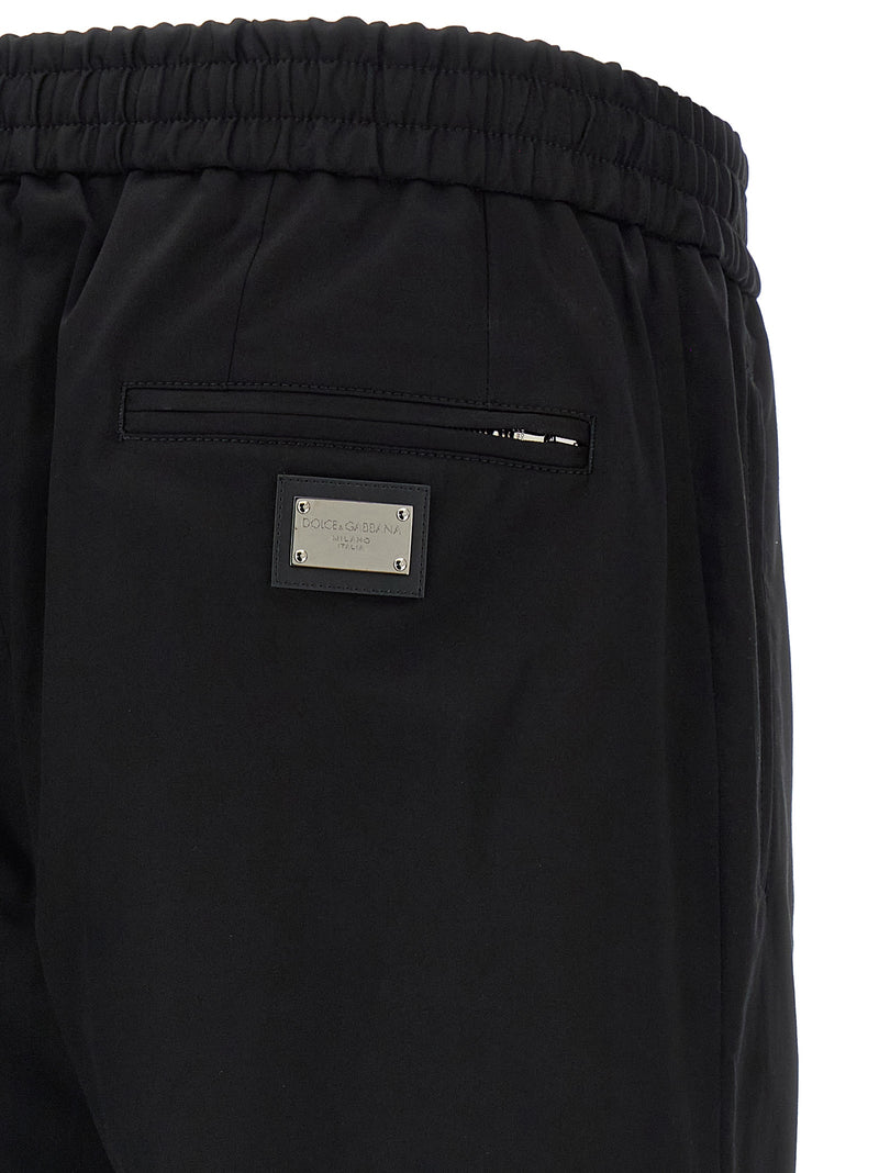 Dolce & Gabbana Black Cotton Casual Pants