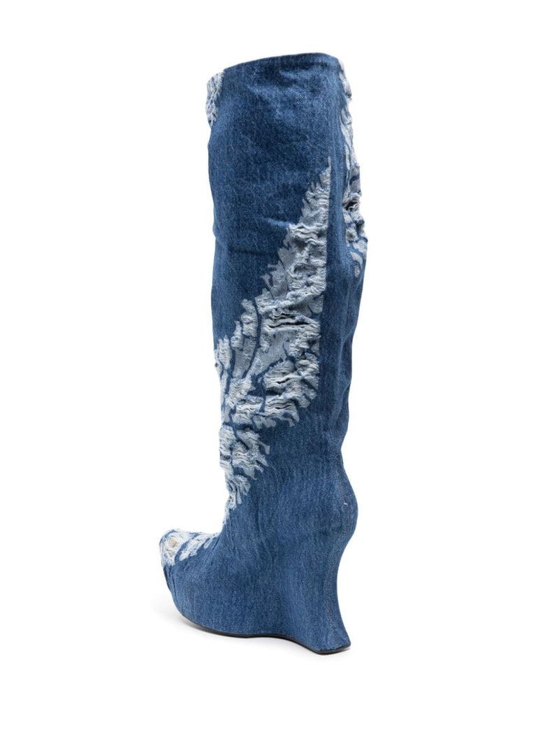 Masha Popova Masha Popova Boots with a worn-in denim effect