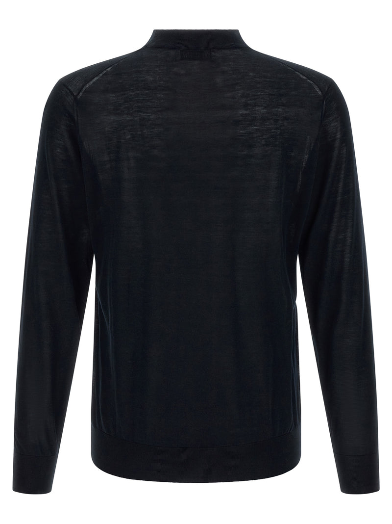 Brunello Cucinelli Blue Silk Cardigan