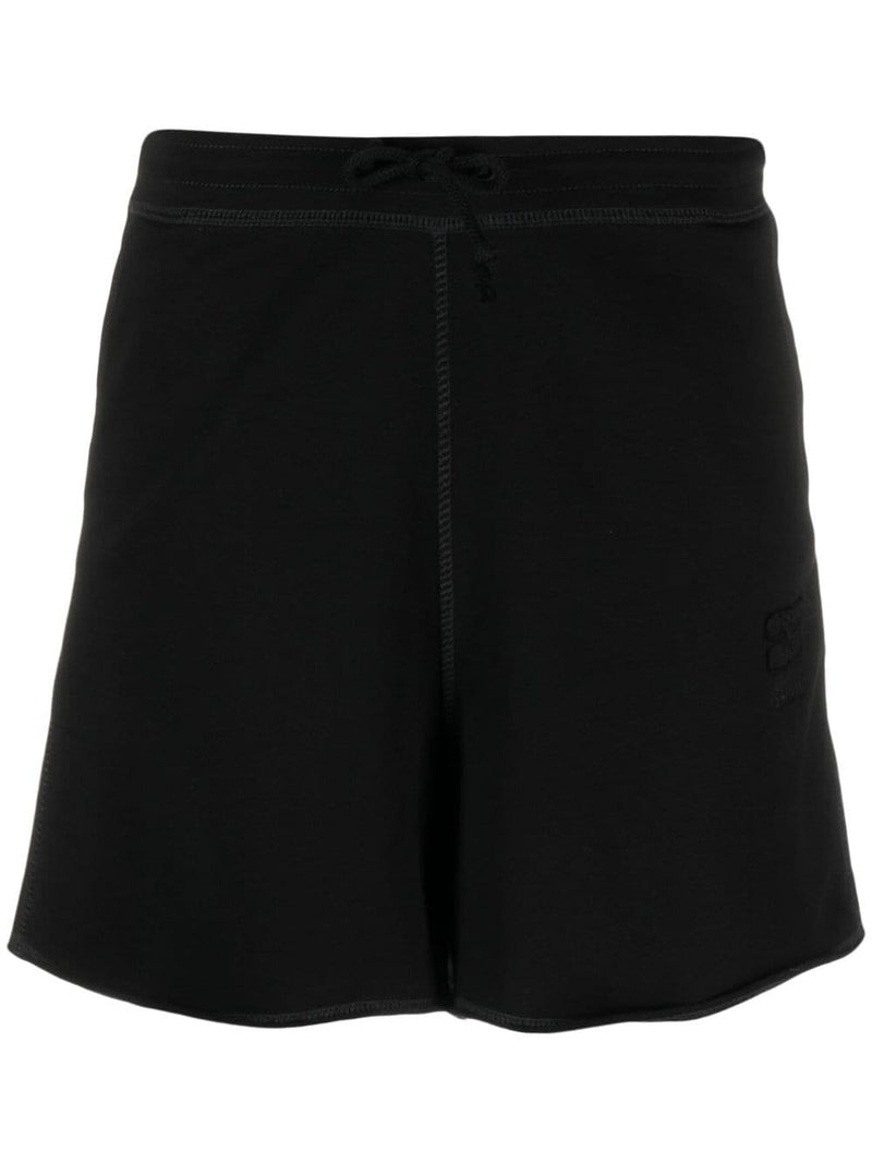 Ganni Ganni logo-patch shorts