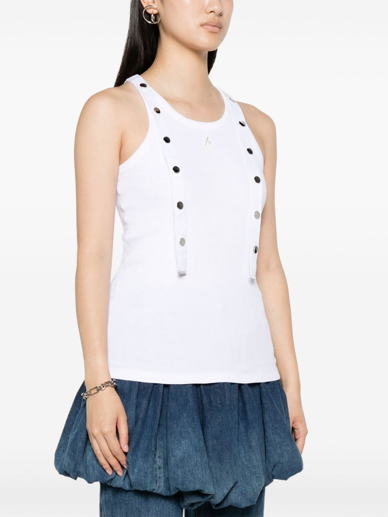 The Attico Ribbed cotton tank top | Urbalenti™ NYC