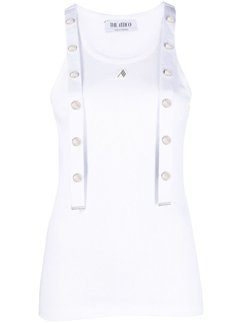 The Attico Ribbed cotton tank top | Urbalenti™ NYC