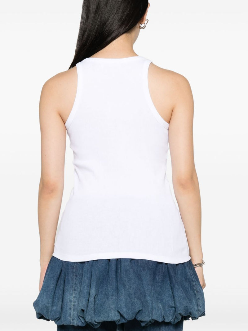 The Attico Ribbed cotton tank top | Urbalenti™ NYC