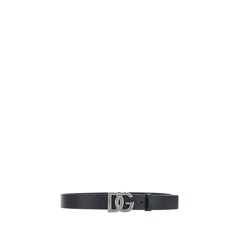 Dolce & Gabbana Black Calf Leather Bos Taurus Regular Belt