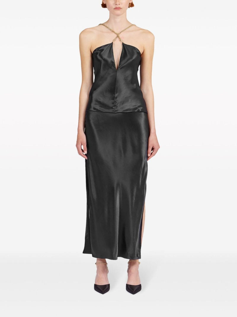 Ferragamo Satin sleeveless top | Urbalenti™ NYC