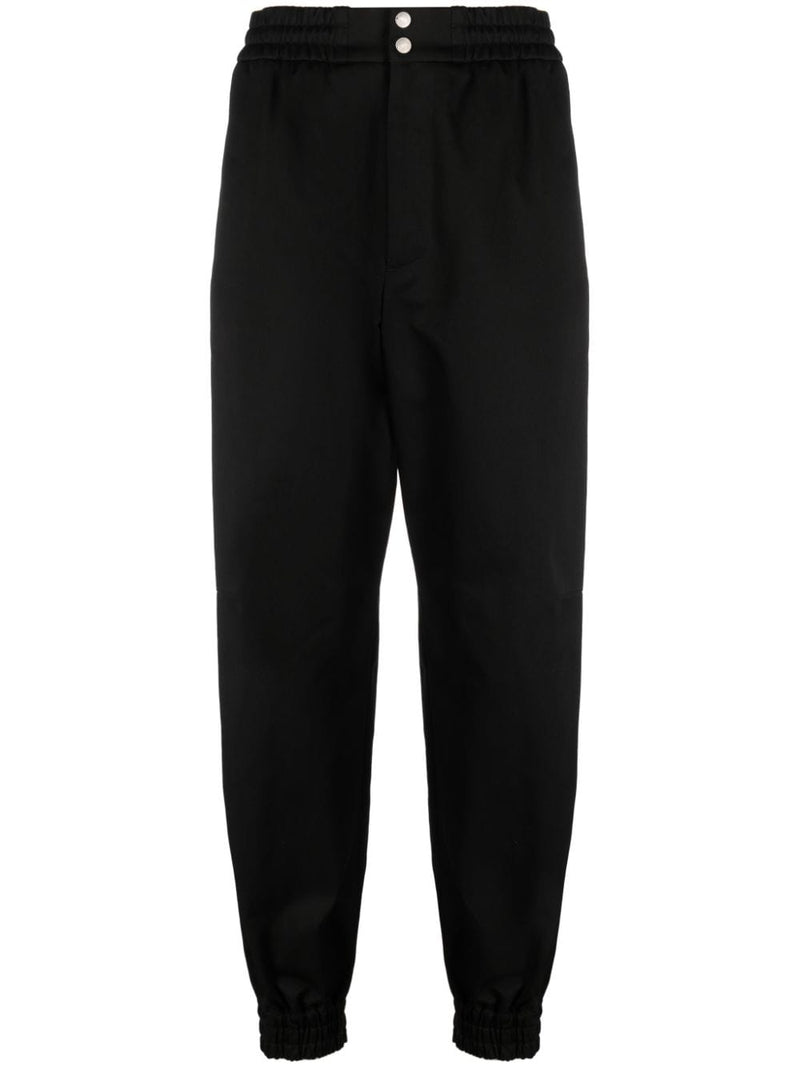 Alexander McQueen Tapered-leg cotton trousers | URBALENTI™