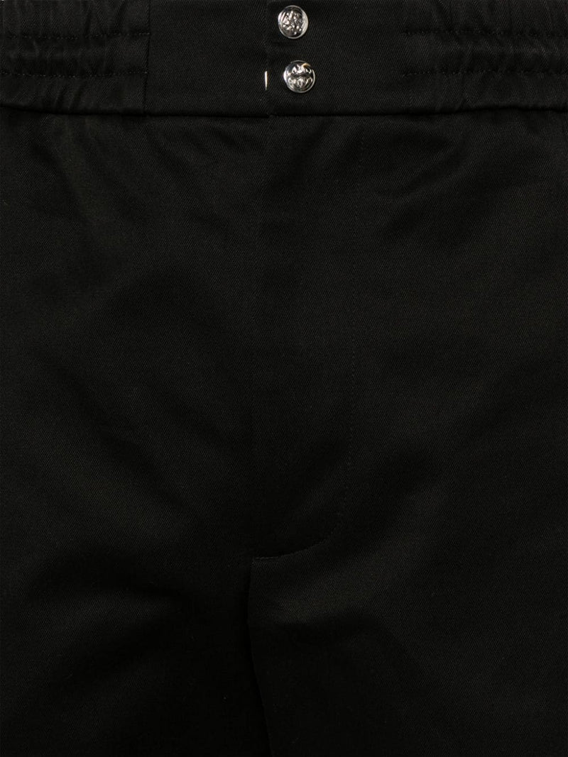 Alexander McQueen Tapered-leg cotton trousers | URBALENTI™