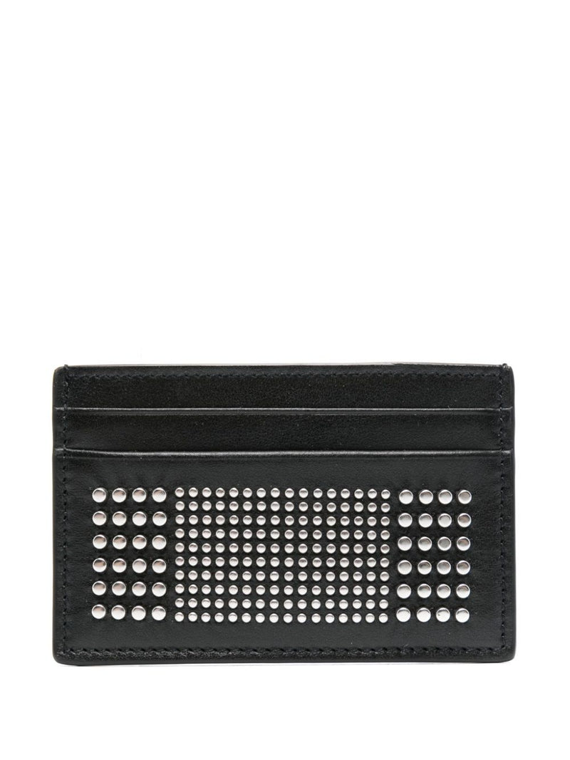 Alexander McQueen Studded leather card case | Urbalenti™ NYC