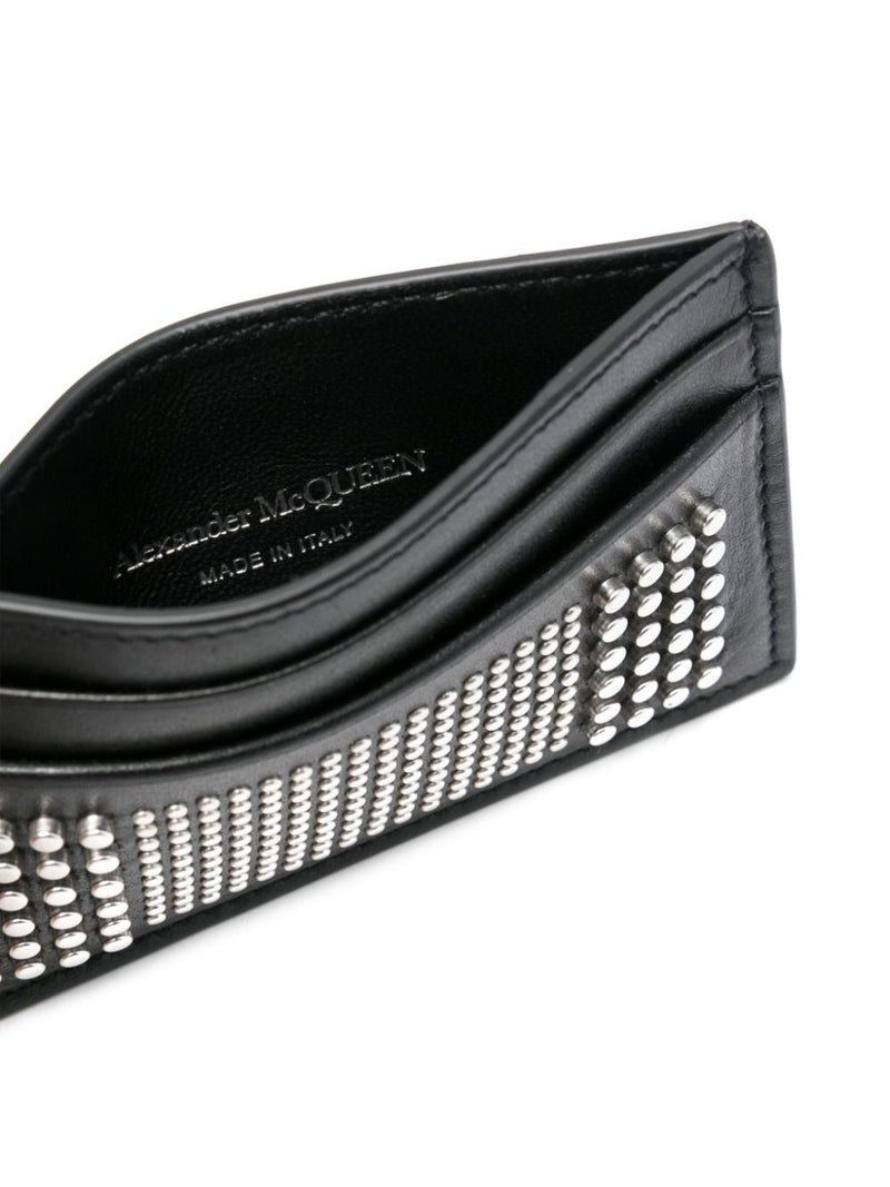 Alexander McQueen Studded leather card case | Urbalenti™ NYC