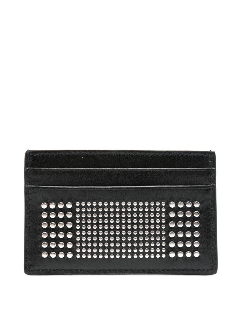 Alexander McQueen Studded leather card case | Urbalenti™ NYC