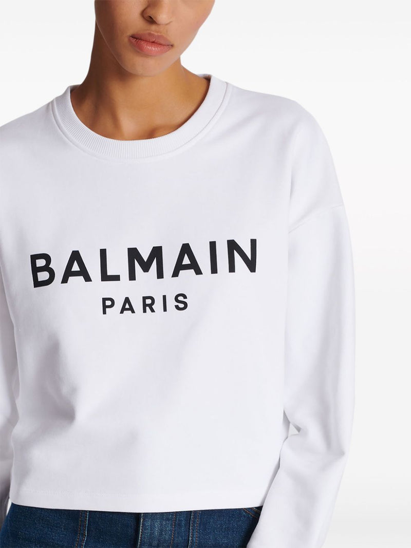 Balmain Balmain Logo-print cotton sweatshirt