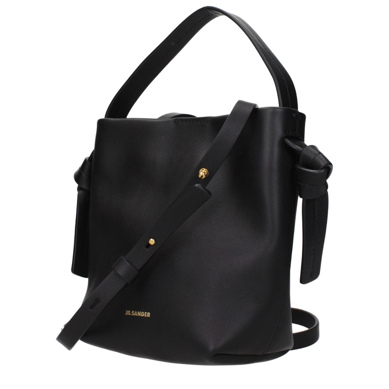 Jil Sander Black Leather Handbag