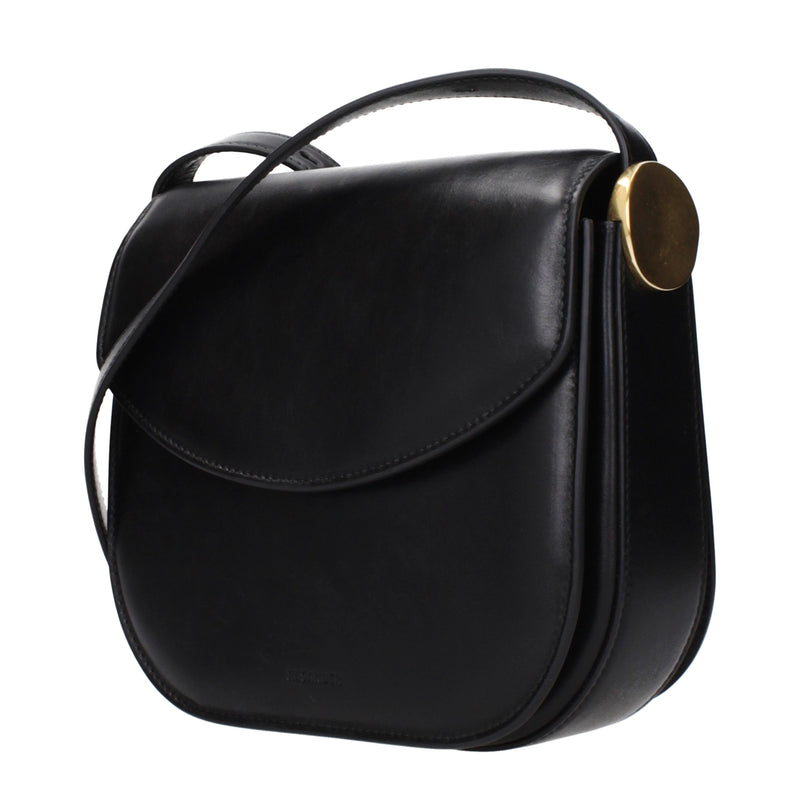 Jil Sander Black Leather Crossbody Bag
