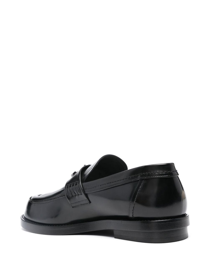 Alexander McQueen logo-plaque Leather Loafers | Urbalenti™ NYC