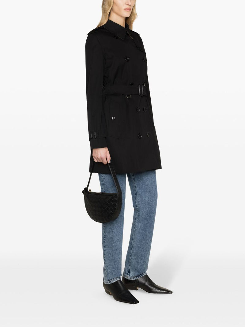 Burberry Vintage Check-pattern lining mid-length Kensington cotton trench coat | Urbalenti™ NYC