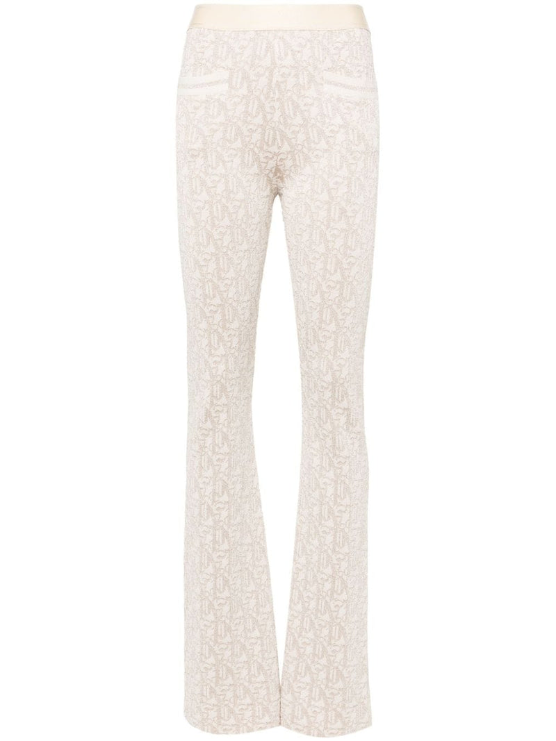 Palm Angels Monogram jacquard knit trousers | Urbalenti™ NYC