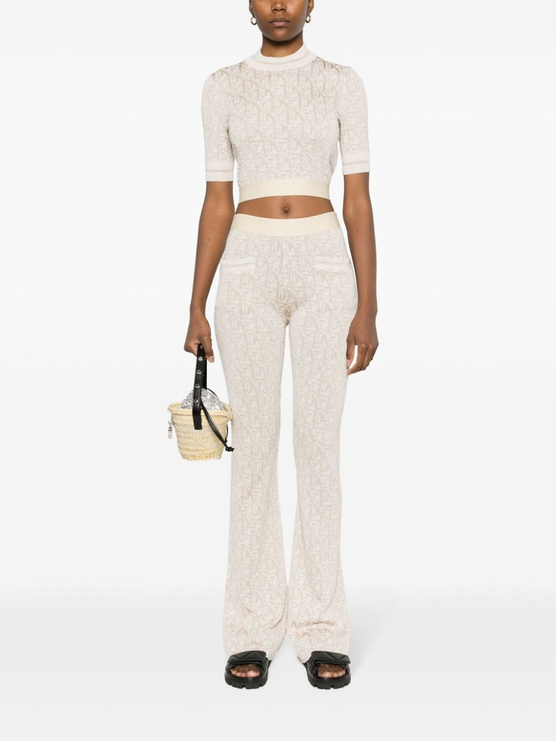 Palm Angels Monogram jacquard knit trousers | Urbalenti™ NYC