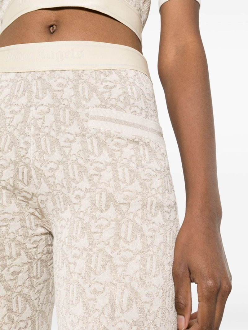 Palm Angels Monogram jacquard knit trousers | Urbalenti™ NYC