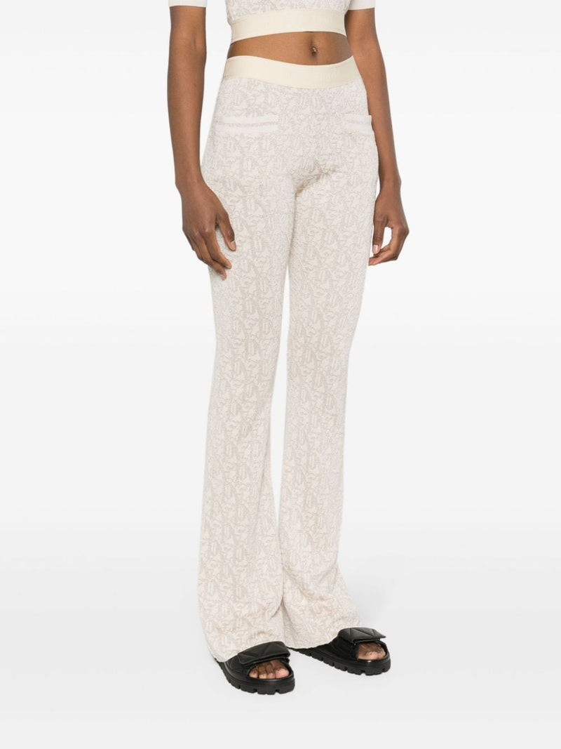 Palm Angels Monogram jacquard knit trousers | Urbalenti™ NYC