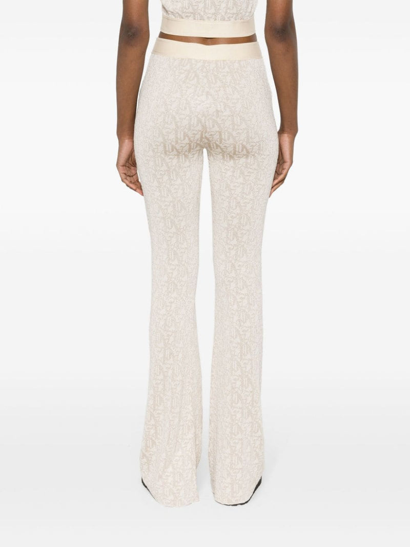 Palm Angels Monogram jacquard knit trousers | Urbalenti™ NYC