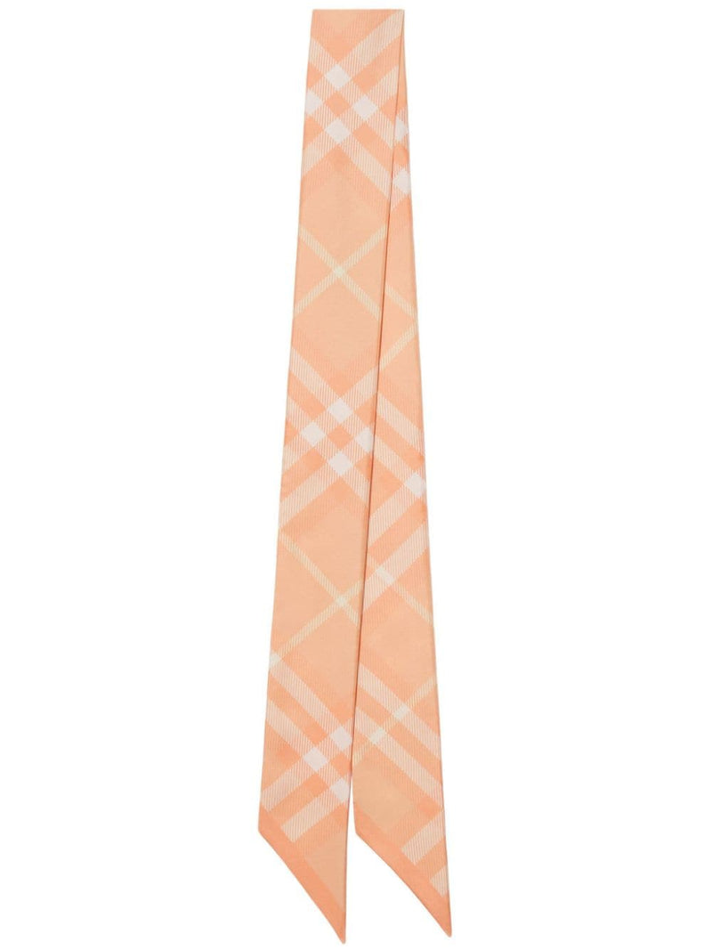 Burberry Skinny Check Silk Scarf | Urbalenti™ NYC