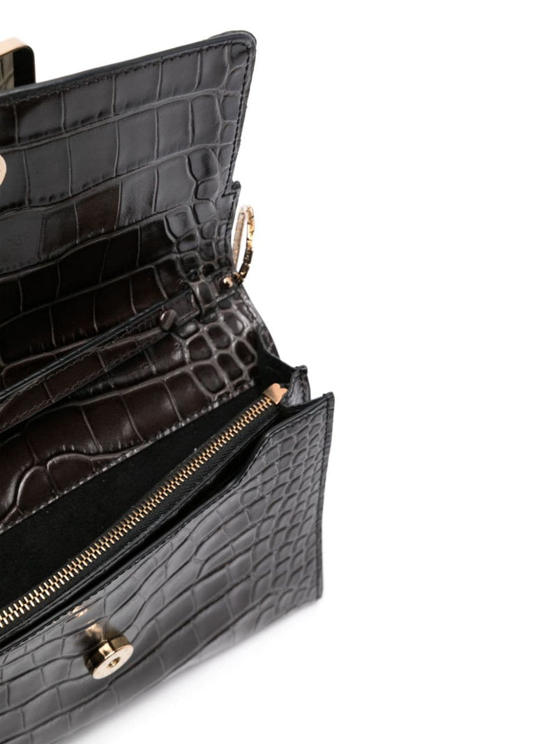 Boyy Boyy Buckle travel case croco embossed leather clutch bag