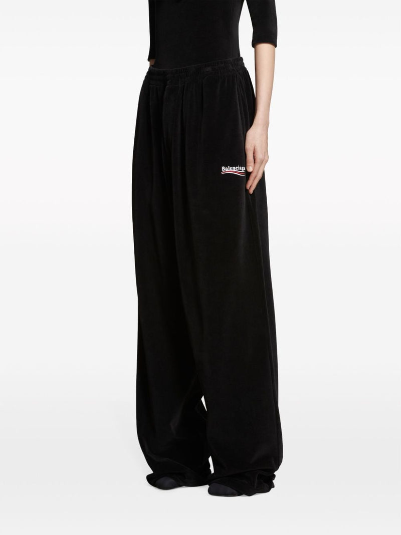 Balenciaga logo embroidered track pants | Urbalenti™ NYC