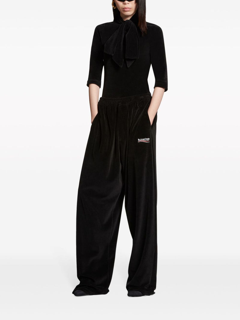 Balenciaga logo embroidered track pants | Urbalenti™ NYC