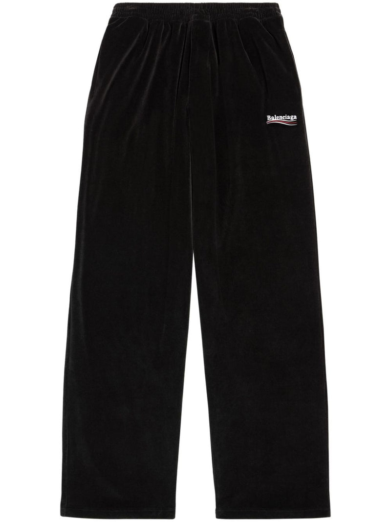 Balenciaga logo embroidered track pants | Urbalenti™ NYC