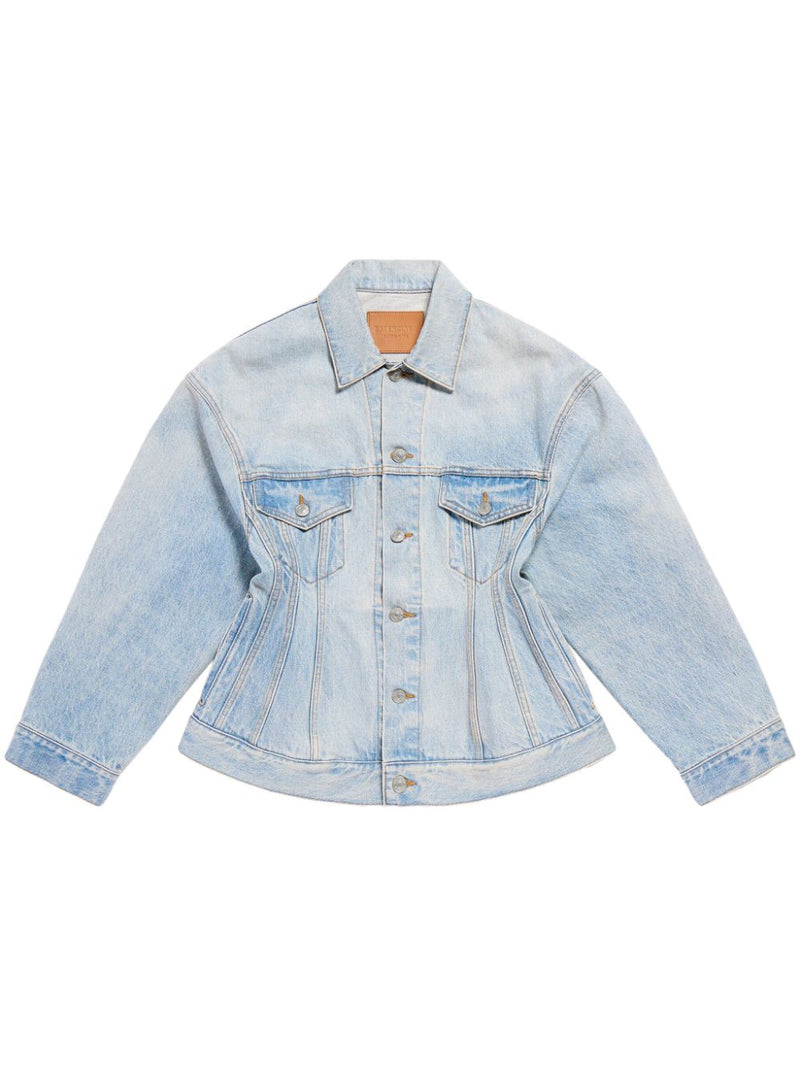 Balenciaga Hourglass silhouette denim jacket | URBALENTI™
