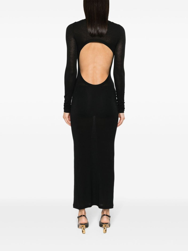 Saint Laurent Wool blend long pencil dress | Urbalenti™ NYC
