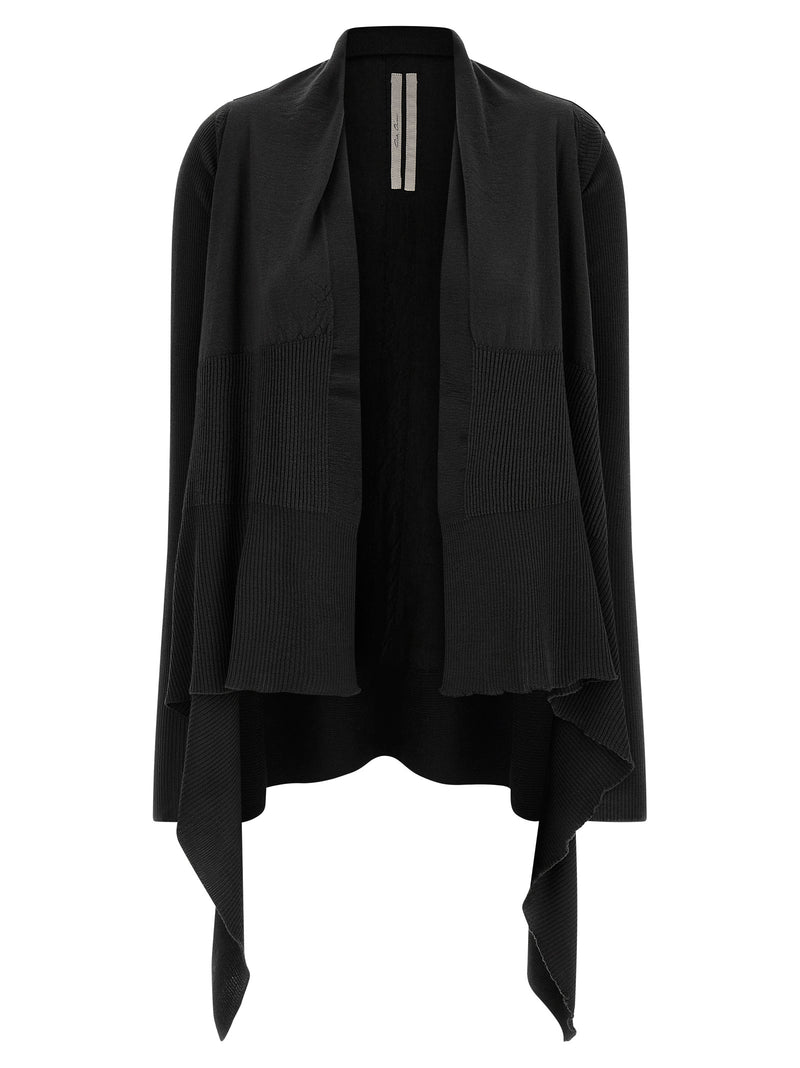 Rick Owens Black Cotton Cardigan