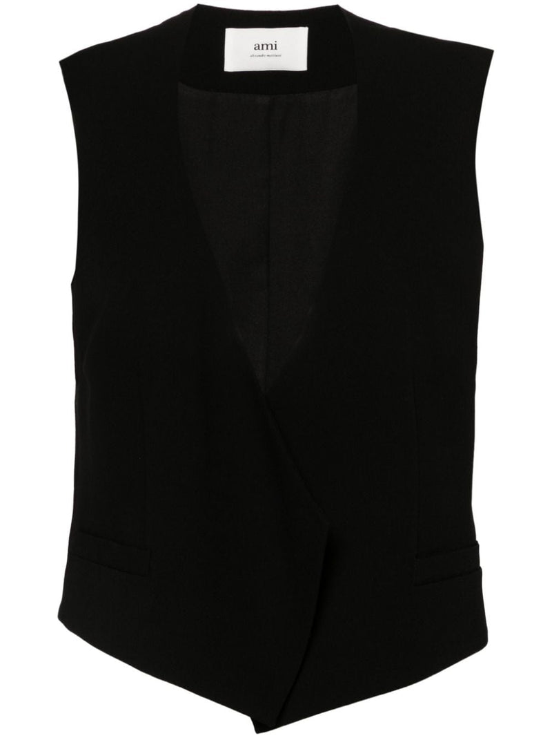 Ami Paris Wool sleeveless jacket | Urbalenti™ NYC