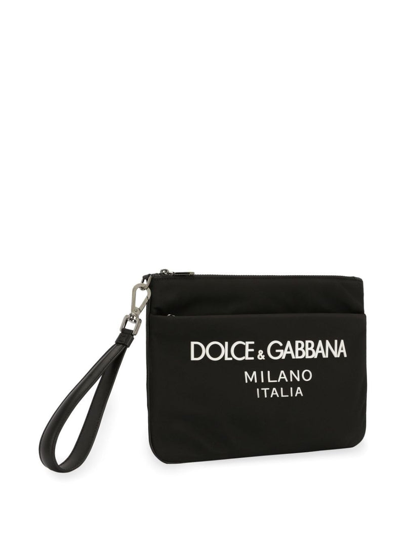 Dolce & Gabbana Nylon pouch with rubberized logo | Urbalenti | Urbalenti... | Urbalenti™ NYC