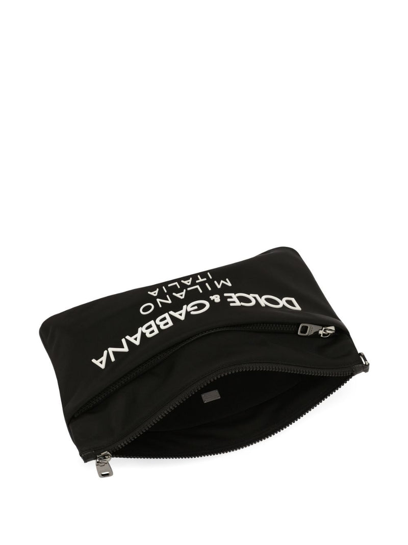Dolce & Gabbana Nylon pouch with rubberized logo | Urbalenti | Urbalenti... | Urbalenti™ NYC