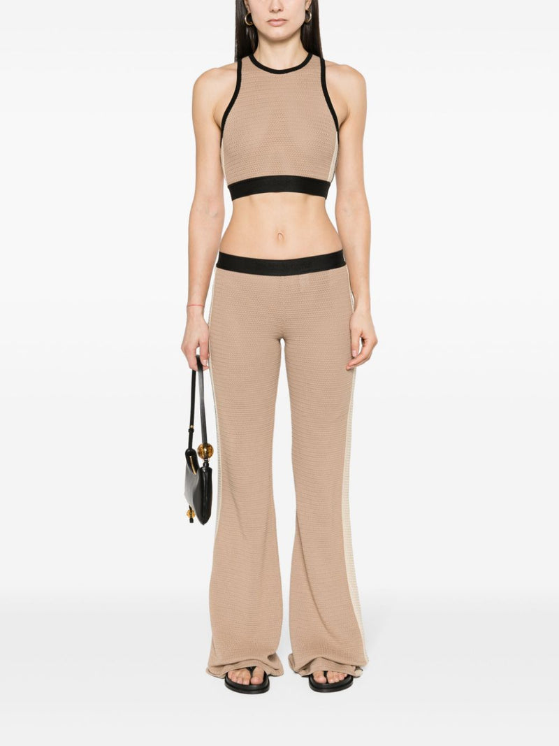 Palm Angels Logo tape knitted trousers | Urbalenti™ NYC
