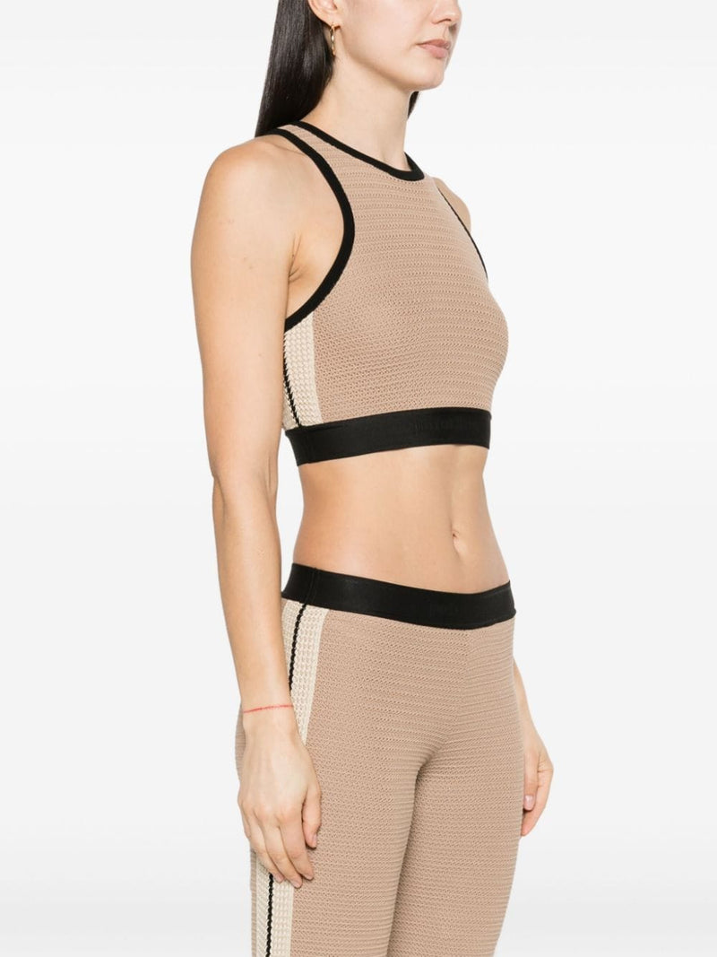 Palm Angels Knitted cropped top | Urbalenti™ NYC